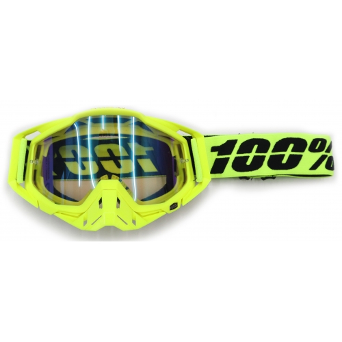 Xtremz Flexible 100 % Goggle With Nose Pad - Fluorescent Green Color