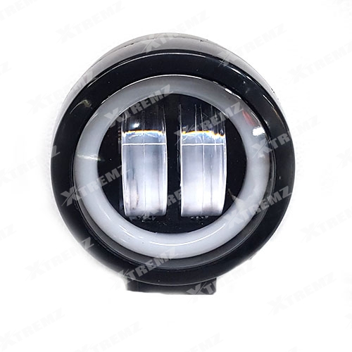 HJG Harley Lens Round Fog Light With Blue Ring For Universal