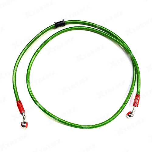 Xtremz Metal Braided Brake Line Hose For Universal Bikes - Green Color