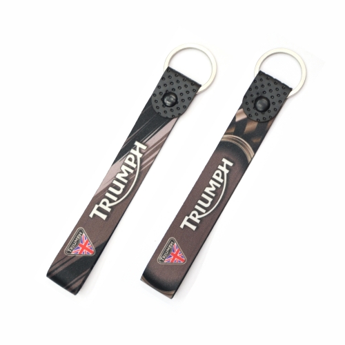 Triumph Ribbon Key Chain Erodian Eco Racing Triumph Keychain - Black Color