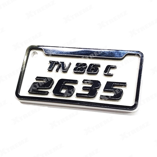 NumberPlateKeyring Personalised Louisiana License Plate Keychain, Mini Plate Copy