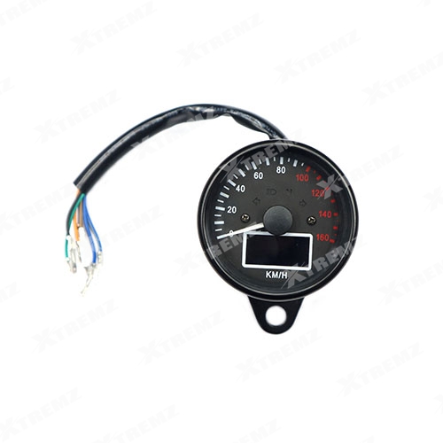 Xtremz Digital Meter With Analog For Universal Bikes Black Color
