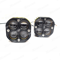 Xtremz X60T 4 Led Lens Turbo Fog Light With Yellow DRL For